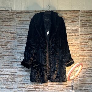Fabulous Furs Elegant Black Teddy Jacket